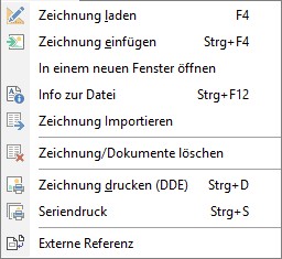 Menu Zeichnung